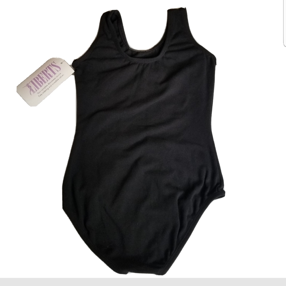NEW LIBERTS BLACK TANK SLEEVELESS  LEOTARD SZ (4-6